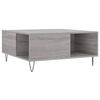 vidaXL Coffee Table Grey Sonoma 80x80x36.5 cm Engineered Wood