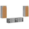 vidaXL TV Cabinet Set Wall-mounted 2 pcs Grey Sonoma Engineered Wood