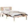 vidaXL Bed Frame with Headboard Natural 75 x 190 cm Solid Pine Wood