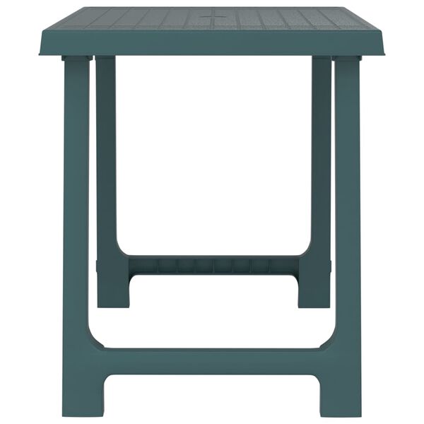 vidaXL Camping Table Green 79x56x64 cm PP Wooden Look