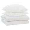 vidaXL Duvet with Pillow 3 pcs White Microfibre