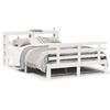 vidaXL Bed Frame with Headboard without Mattress White 135x190 cm Double