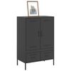 vidaXL Highboard Black 68x39x101.5 cm Steel