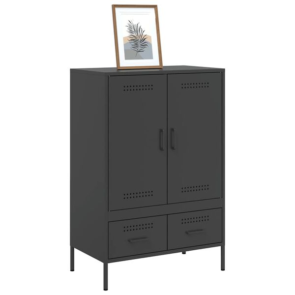vidaXL Highboard Black 68x39x101.5 cm Steel
