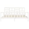 vidaXL Bed Frame without Mattress White Super King Size Solid Wood Pine