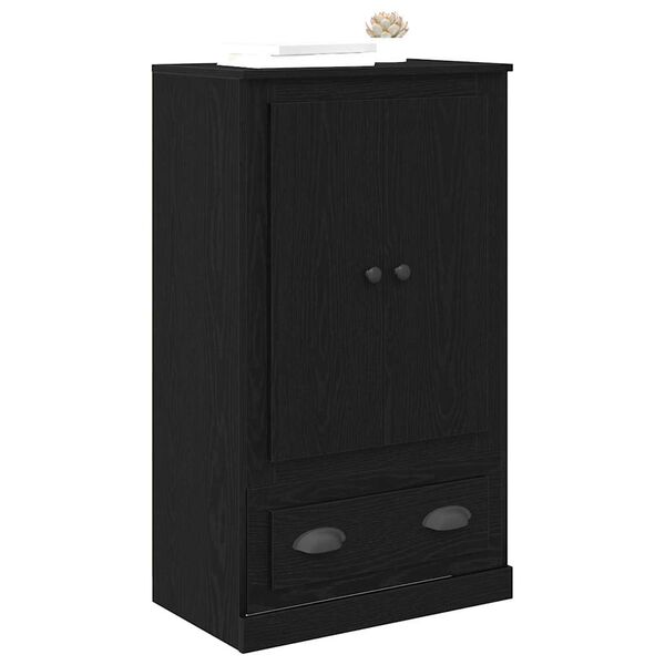vidaXL Highboard Black Oak 60 x 35.5 x 103.5 cm Engineered Wood