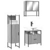 vidaXL 3 Piece Bathroom Furniture Set Grey Sonoma Engineered Wood