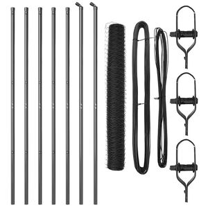 vidaXL Fence Post Grey 10 x 1.2 m (50 mm mesh) Steel and PVC