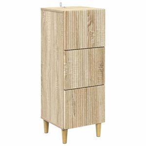 vidaXL Drawer Cabinet Sonoma Oak 33 x 34.5 x 90 cm Engineered Wood