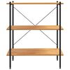 vidaXL 3-Tier Shelving Unit Black and Oak 80x40x92 cm