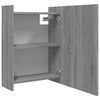 vidaXL Bathroom Mirror Cabinet Grey Sonoma 62.5x20.5x64 cm Engineered Wood