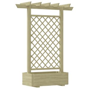 vidaXL Garden Pergola Planter 162x56x204 cm Wood