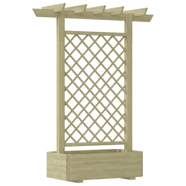 vidaXL Garden Pergola Planter 162x56x204 cm Wood