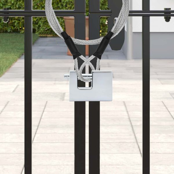 vidaXL Padlock 2 pcs Silver 7.9 x 5 x 1.9 cm Iron