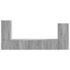 vidaXL TV Cabinet Set 4 pcs Grey Sonoma Engineered Wood