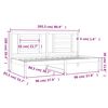 vidaXL Day Bed without Mattress White 80x200 cm Solid Wood Pine