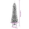 vidaXL Artificial Christmas Tree with 300 LEDs Green and white 210 cm