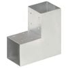 vidaXL Post Connector L Shape Galvanised Metal 91x91 mm