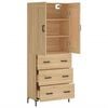 vidaXL Highboard Sonoma Oak 69.5x34x180 cm Engineered Wood