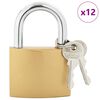 vidaXL U Lock with Keys Brass 6 x 2 x 9.1 cm Iron