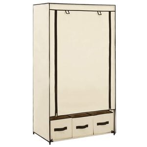 vidaXL Wardrobe Cream 87x49x159 cm Fabric