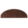 vidaXL Stair Mats 10 pcs 65x21x4 cm Brown Half Round Large