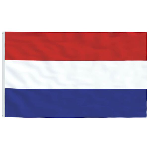 vidaXL Netherlands Flag and Pole 5.5 m Aluminium