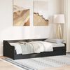 vidaXL Day Bed with 2 Drawers without Mattress IRUN Black 90x200 cm