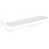 vidaXL Floating Wall Shelves 2 pcs High Gloss White 120x23.5x3.8 cm MDF