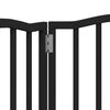 vidaXL Dog Gate Foldable 3 Panels Black 150 cm&nbsp;Poplar Wood