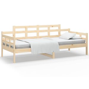 vidaXL Day Bed | Natural wood | Solid pine wood, plywood | 90x200 cm