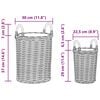vidaXL Planter Basket with Storage 2 pcs Grey