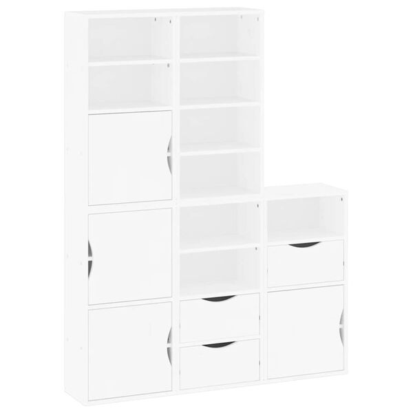 vidaXL Side Cabinets 5 pcs "ODDA" White 40x24x79 cm Solid Wood Pine