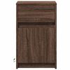 vidaXL Bedside Cabinets with LED Lights 2 pcs Brown Oak Engineered Wood