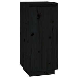 vidaXL Shoe Cabinet Black 35x35x80 cm Solid Wood Pine