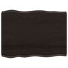 vidaXL Table Top Dark Brown 80x60x(2-4) cm Treated Solid Wood Live Edge
