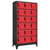vidaXL Locker Cabinet | Anthracite and Red | Steel | Large | Locker Cabinet