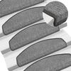 vidaXL Stair Mats 30 pcs 65x24x4 cm Dark Grey Half Round Large