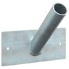 vidaXL Flag Pole Holde Silver 13 x 6 x 0.2 cm Steel