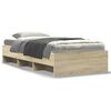 vidaXL Bed Frame without Mattress Sonoma Oak 90x190 cm Single Engineered Wood