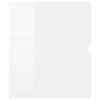 vidaXL Sink Cabinet with Built-in Basin High Gloss White Engineered Wood