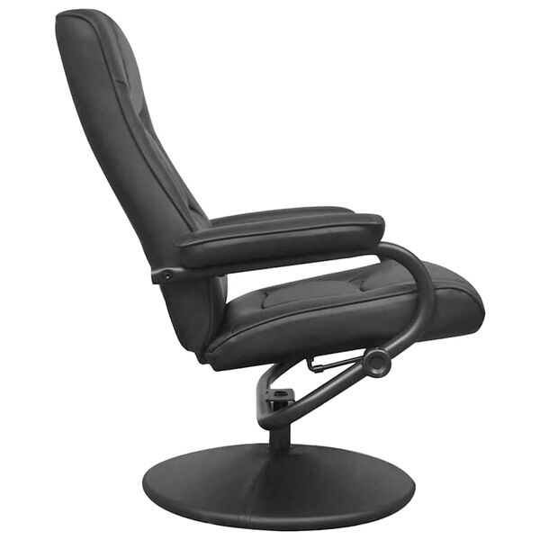 vidaXL Recliner Chair Black 66.5 x 75 x 99 cm Faux leather