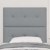 vidaXL LED Headboard with LED Strip Lights Light Grey 100 cm Polyester