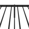 vidaXL Metal Bed Frame without Mattress with Headboard Black 75x190cm