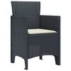 vidaXL Garden Chair 2 pcs Anthracite 53 x 49 x 85 cm PP