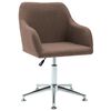 vidaXL Swivel Dining Chairs 4 pcs Brown Fabric