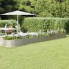 vidaXL Garden Raised Bed Galvanised Steel 512x80x36 cm Silver