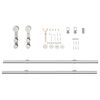 vidaXL Sliding Door Hardware Kit 200 cm Stainless Steel Silver