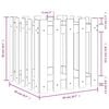 vidaXL Garden Planter with Fence Design 50x50x50 cm Impregnated Wood Pine