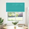 vidaXL Pleated Blind Petrol Green 115x100 cm Fabric Width 114.4 cm Polyester